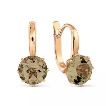 Серьги с раухтопазами Линии Любви