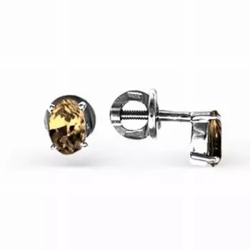 Серьги с раухтопазами Линии Любви