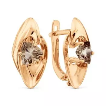 Серьги с раухтопазами Линии Любви