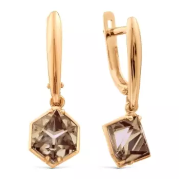 Серьги с раухтопазами Линии Любви