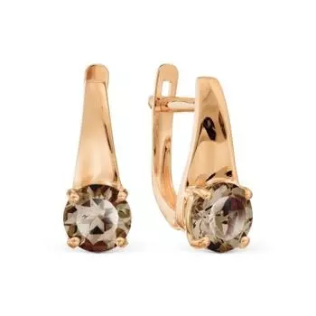 Серьги с раухтопазами Линии Любви