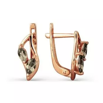 Серьги с раухтопазами Линии Любви