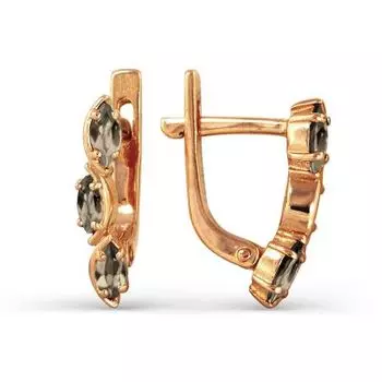 Серьги с раухтопазами Линии Любви