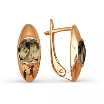 Серьги с раухтопазами Линии Любви