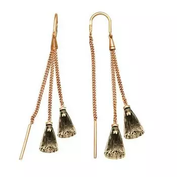 Серьги с раухтопазами Линии Любви