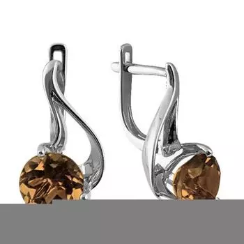 Серьги с раухтопазами Линии Любви