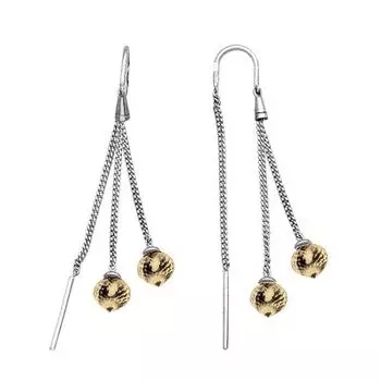 Серьги с раухтопазами Линии Любви