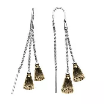 Серьги с раухтопазами Линии Любви