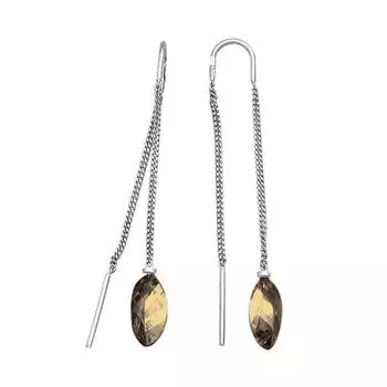 Серьги с раухтопазами Линии Любви