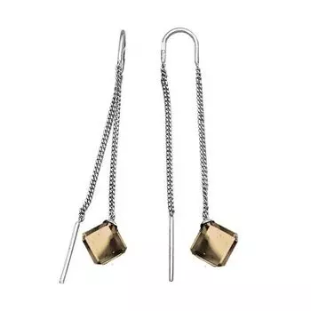 Серьги с раухтопазами Линии Любви