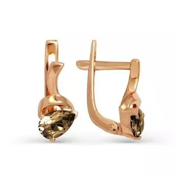 Серьги с раухтопазами Линии Любви