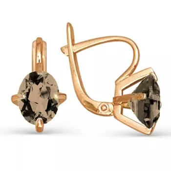 Серьги с раухтопазами Линии Любви