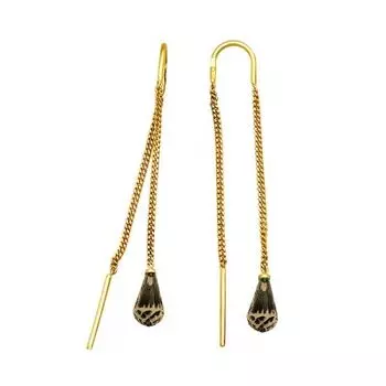 Серьги с раухтопазами Линии Любви