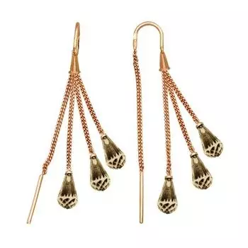 Серьги с раухтопазами Линии Любви