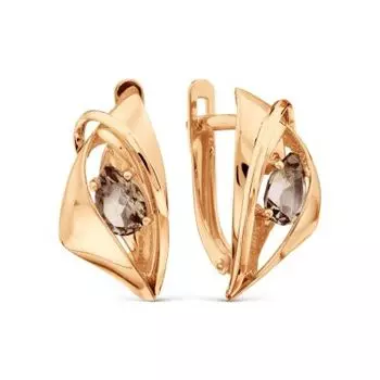 Серьги с раухтопазами Линии Любви