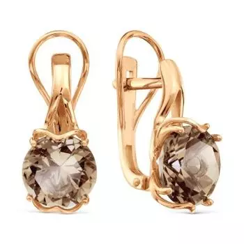 Серьги с раухтопазами Линии Любви