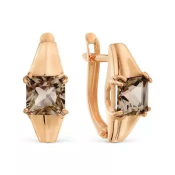 Серьги с раухтопазами Линии Любви