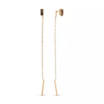 Серьги с раухтопазами Линии Любви