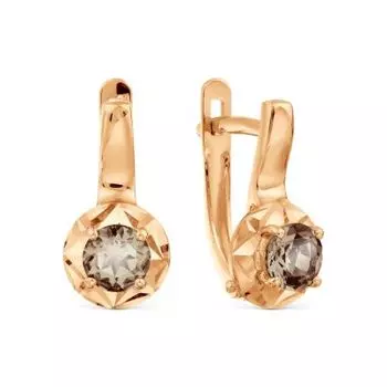 Серьги с раухтопазами Линии Любви