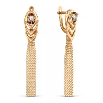 Серьги с раухтопазами Линии Любви