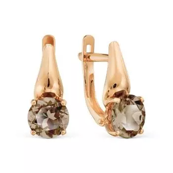 Серьги с раухтопазами Линии Любви