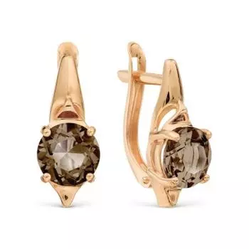 Серьги с раухтопазами Линии Любви