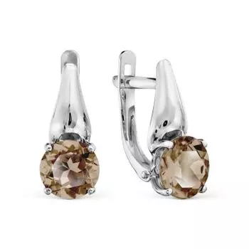 Серьги с раухтопазами Линии Любви