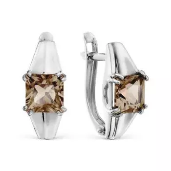 Серьги с раухтопазами Линии Любви