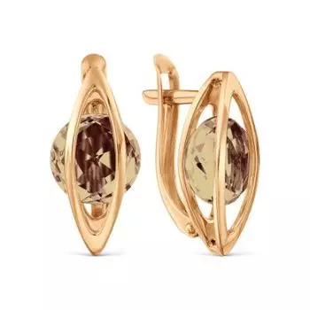 Серьги с раухтопазами Линии Любви