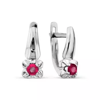 Серьги с рубинами Линии Любви