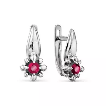Серьги с рубинами Линии Любви