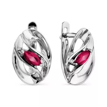 Серьги с рубинами Линии Любви