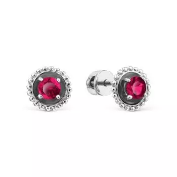 Серьги с рубинами Линии Любви