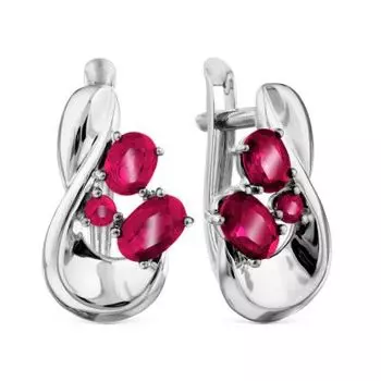 Серьги с рубинами Линии Любви