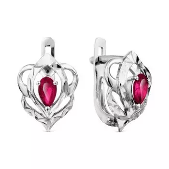 Серьги с рубинами Линии Любви