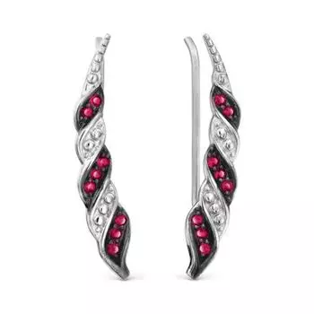 Серьги с рубинами Линии Любви