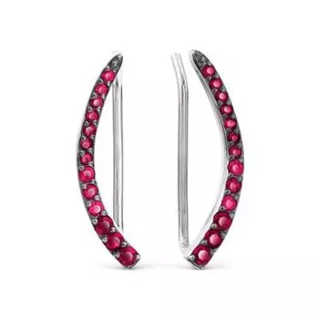 Серьги с рубинами Линии Любви