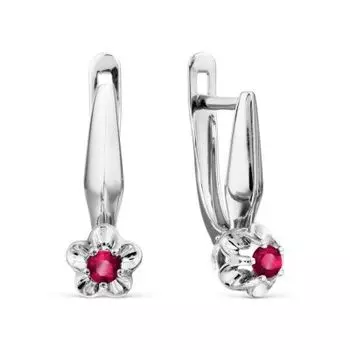 Серьги с рубинами Линии Любви