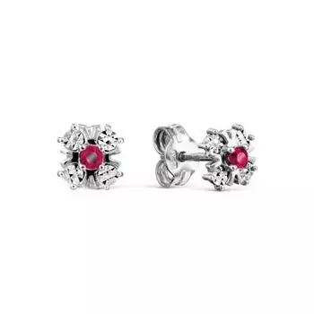 Серьги с рубинами Линии Любви