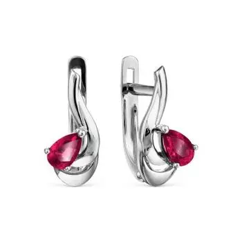 Серьги с рубинами Линии Любви