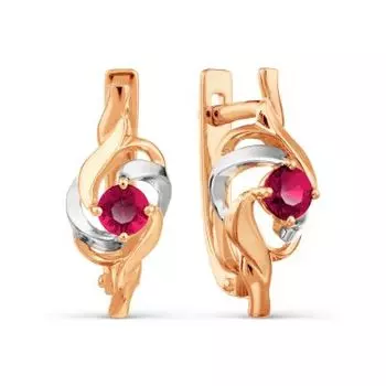 Серьги с рубинами Линии Любви