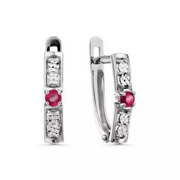 Серьги с рубинами Линии Любви