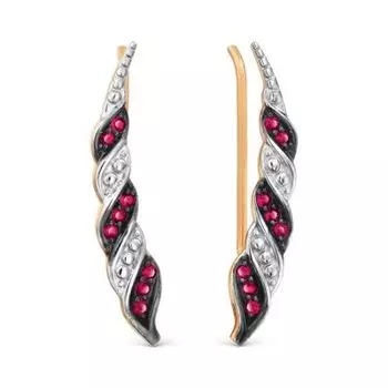 Серьги с рубинами Линии Любви