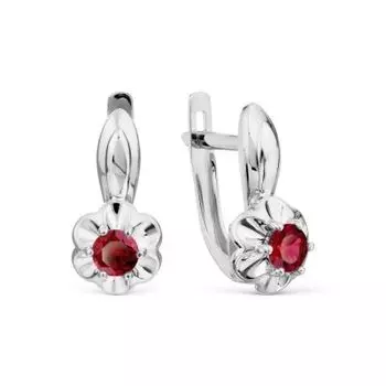 Серьги с рубинами Линии Любви