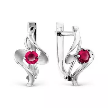 Серьги с рубинами Линии Любви