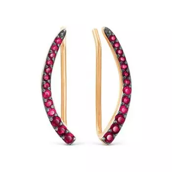 Серьги с рубинами Линии Любви