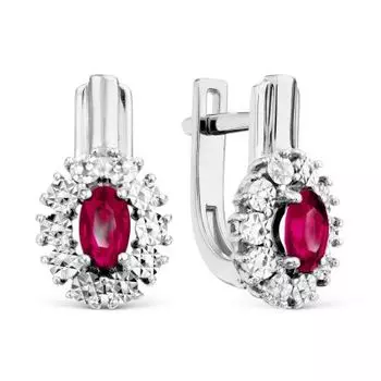 Серьги с рубинами Линии Любви