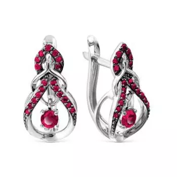 Серьги с рубинами Линии Любви