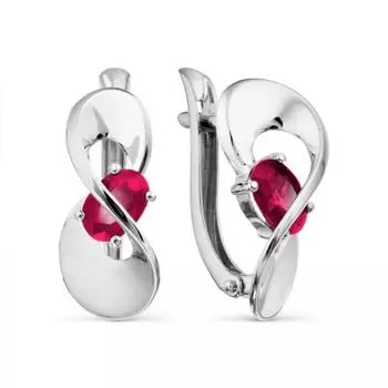 Серьги с рубинами Линии Любви