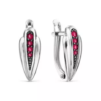 Серьги с рубинами Линии Любви